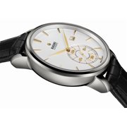Rado DiaMaster Petite Seconde Automatic COSC Ceramic & Titanium White Dial Black Leather Strap Date Mens Watch R14053016
