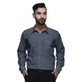 thumbnail image 1 of BESTMAN Chemise en Coton pour Hommes Manches Longues Imprimée Col Évasé Slim Formelle, 1 of 5