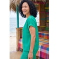 thumbnail image 2 of Woman Within Plus Size Short Sleeve Dolman Button Blouse, 2 of 5