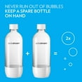 thumbnail image 3 of SodaStream Compatible Lave-Vaisselle 1 L Bouteille de Gazéification Classique Blanche (Lot de 2), (Lot de 2), 3 of 7