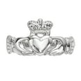 thumbnail image 3 of 14k White Gold Polished Claddagh Ring Size 7, 3 of 4