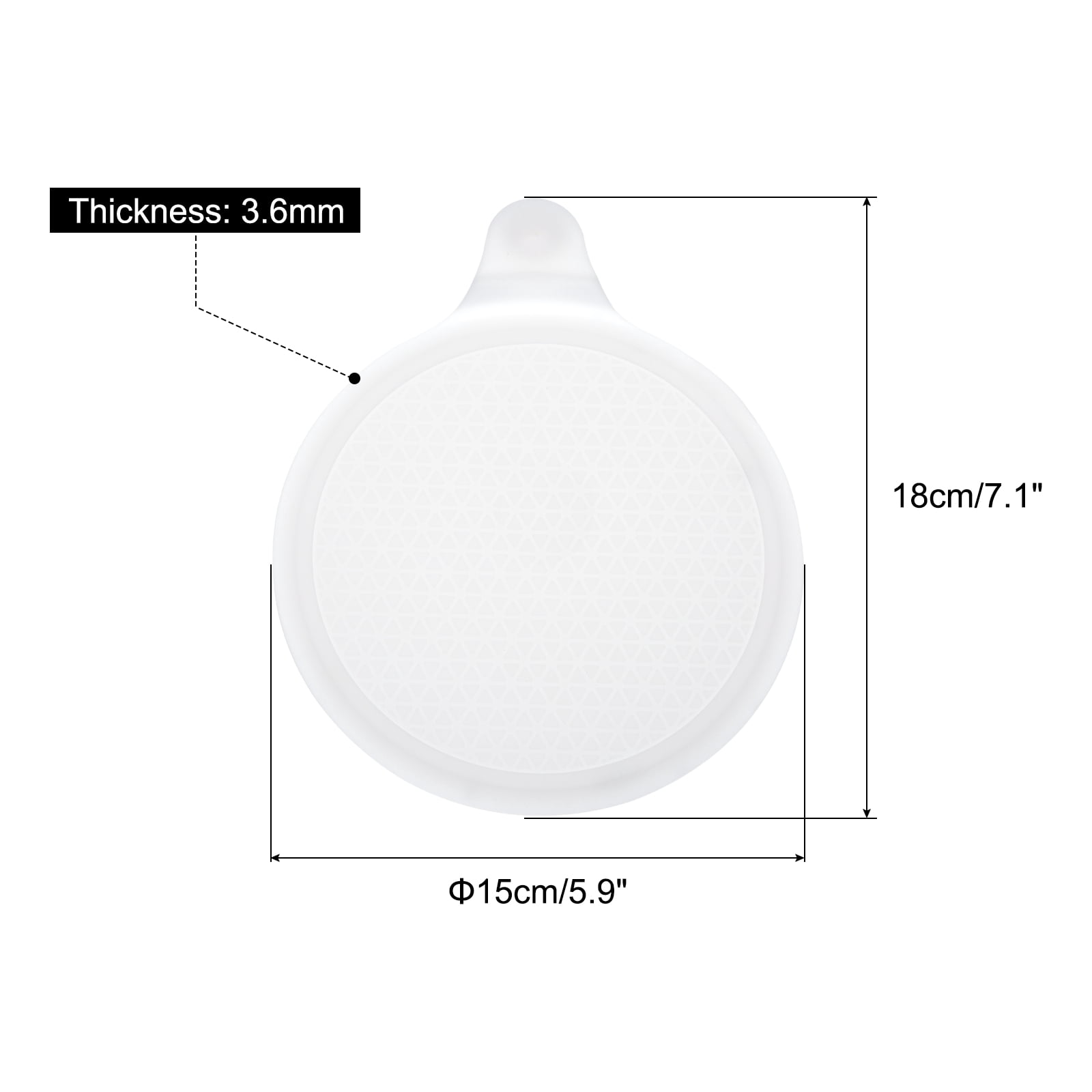 Unique Bargains Silicone Tub Stopper Kitchen Bathtub Drain Cover Plug 5.9" White 1Pcs