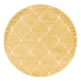 thumbnail image 2 of Unique Loom Rabat Shag Collection Area Rug - Fractured (8' Round Yellow/Ivory), 2 of 5