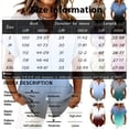 thumbnail image 2 of Women Short Sleeve Button Down Shirt Floral Print Casual Loose Fit Blouse Lightweight Turn Collar Top Light Blue 2XL, 2 of 5