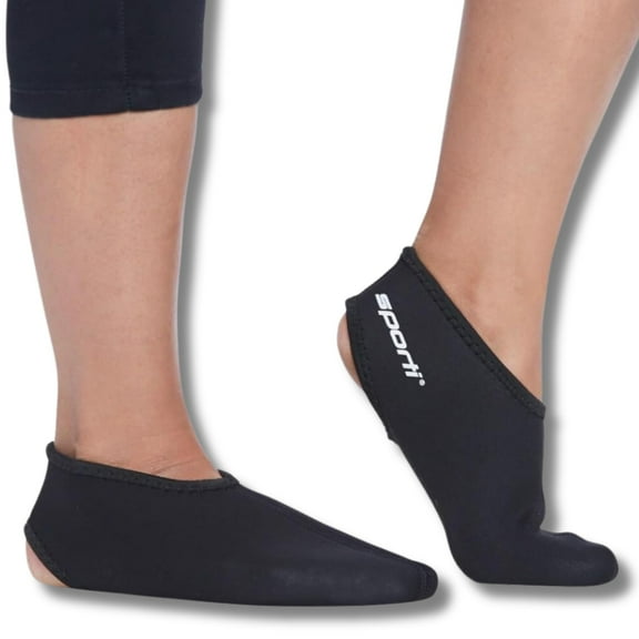 Sporti Neoprene Swim Fin Socks, 2.5mm, Reinforced Toe, Low Profile, Glued & Flatlock Stitched