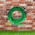 thumbnail image 4 of Pretyzoom Decorative Black Hose Holder Wall Mount Rack for Easy Garden Hose Organization, 4 of 7