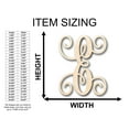 thumbnail image 2 of Unfinished Wood Monogram E Shape - Craft - up to 46" DIY 18" / 3/4", 2 of 3