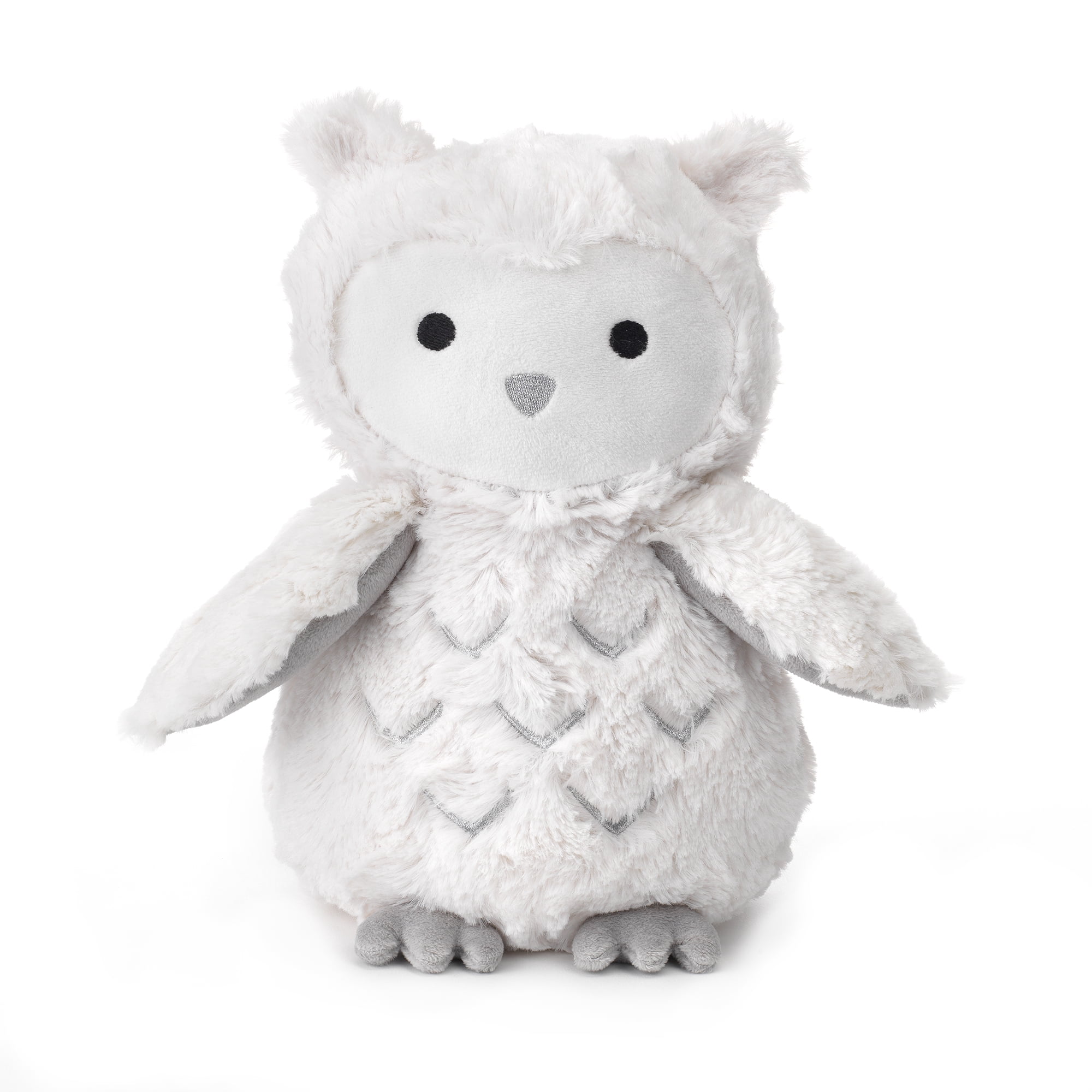 Lambs & Ivy Luna Plush Owl Soft Stuffed Animal Toy Plushie- White/Gray