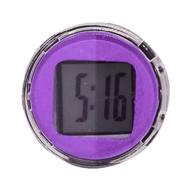 Mini reloj digital impermeable para coche, motocicleta y bicicleta. Material ABS, muestra horas y minutos, resistencia al agua IP64, montaje adhesivo, colores negro y rojo.