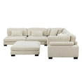 thumbnail image 3 of Lexicon Traverse 6-Piece Corduroy Fabric Modular Sectional in Beige, 3 of 9