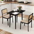 thumbnail image 2 of Costway Extendable Dining Table Set with 2 Rectangular Tables for 4-6 People, Space-saving Black, 2 of 10