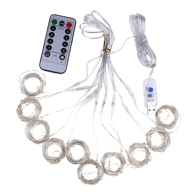 El alambre de cobre 200LED enciende la decoración navideña con luz de cadena Cool White_2 meter Sunnimix Barra de lámpara de tira LED