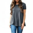 thumbnail image 4 of hotojiny Oversized Tshirt for Women Summer Trendy Button Side Slit Casual Tee Lightweight Crew Neck Short Sleeve Loose Tunic Tops, 4 of 6