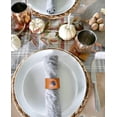 thumbnail image 3 of Fatty Farmer Un juego de seis servilleteros de cuero, servilleteros de estilo rústico hechos a mano, adecuados para decoración de mesas, bodas, cenas, decoración del hogar - marrón, 3 of 5