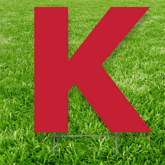 Advanced Graphics 3253 Panneau de Jardin Lettre K 20 x 15 Po, Rouge