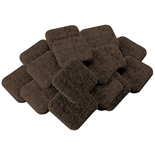 softtouch 4727495N SelfStick Square Felt Furniture Pads for Hardwood Floor Protection, 1 Inch