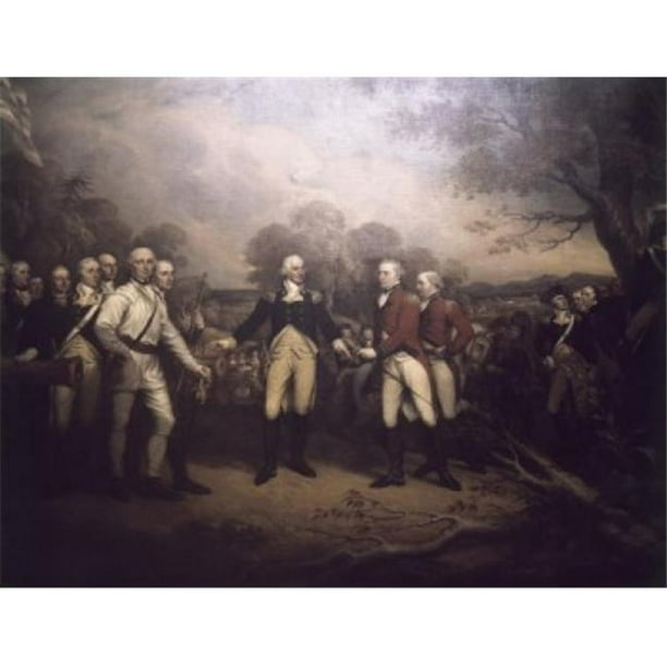 Posterazzi SAL2616370603 Reddition du Général Burgoyne à Saratoga New York 17 Octobre 1777 John Trumbull 1756-1843 Affiche Américaine Imprimée - 18 x 24 Po.