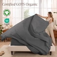 thumbnail image 3 of Bare Home Organic Percale Sheet Set - 100% Organic Cotton - Queen, Gray, 3 of 10