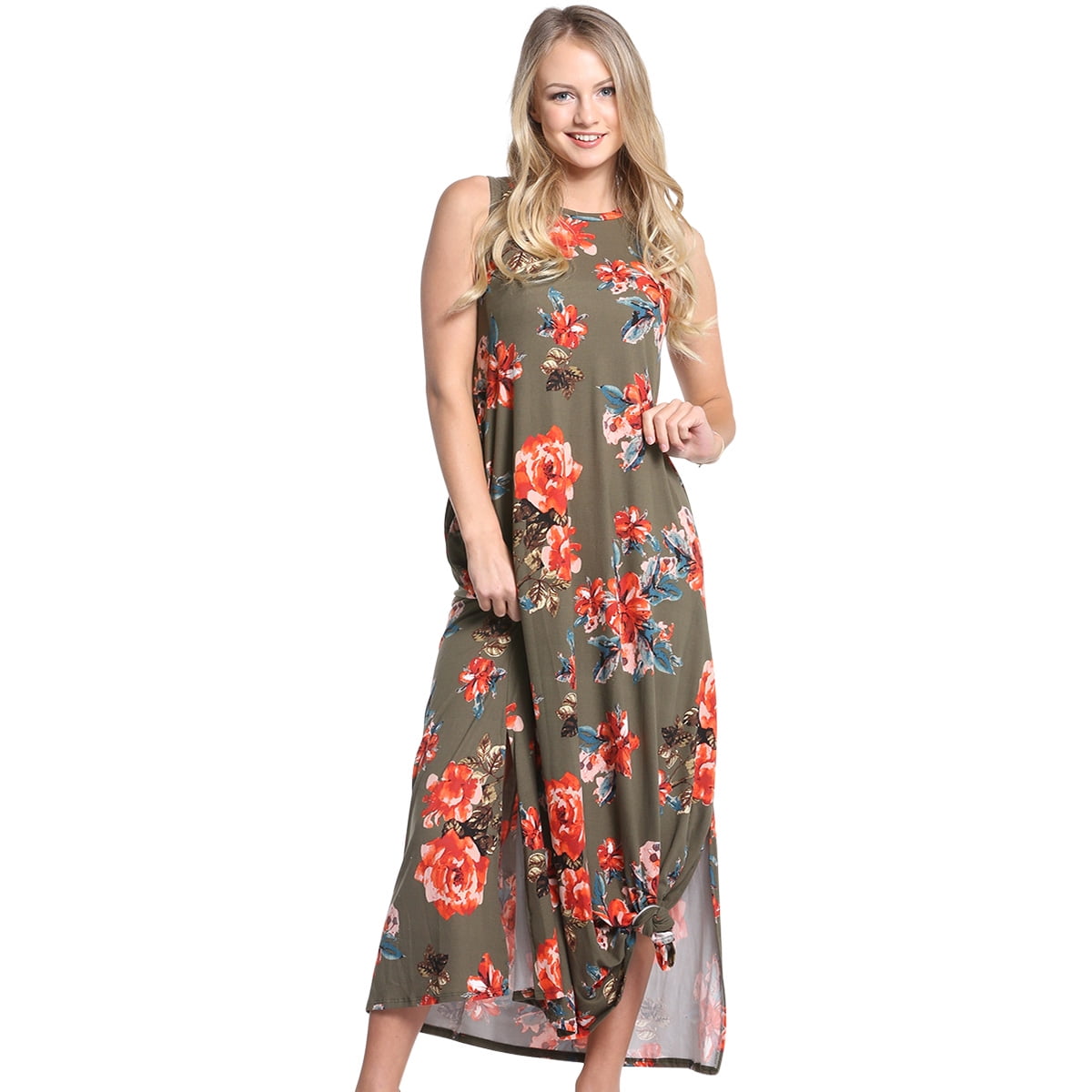 floral maxi dress walmart