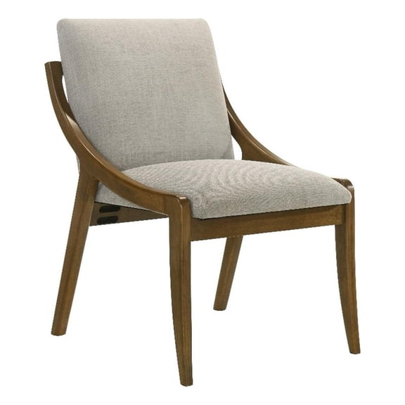 ACME Danzel Side Chair (Set-2) in Gray Chenille & Vintage Oak