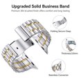 thumbnail image 4 of ZYX Heavy Duty Stainless Steel Band for Apple Watch, Men's Solid Metal Business Strap, Slive Gold, 38mm/40mm/41mm/42mm(series 11 10), 4 of 6