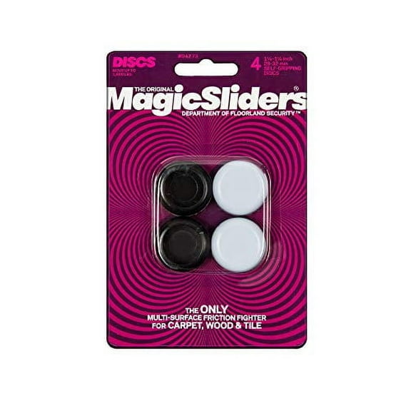 Magic Sliders 1-1/8 In. Round Grip Tip Furniture Glide,(4-Pack) 04273