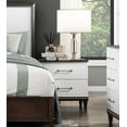 thumbnail image 2 of Modern Style White Cherry Bedroom 3pc King Set Bed Nightstand Chest Set Wooden Furniture, 2 of 7