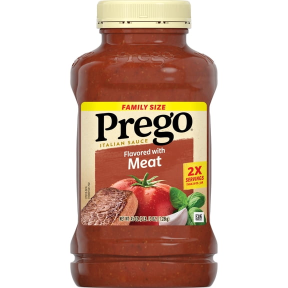 Prego Italian Pasta Sauce Flavored with Meat, 45 oz Jar