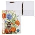 thumbnail image 3 of Cats Around Flowers Leaves 3 Ring Binders 1.5 inch Hardcover File Folders with Interior Pockets A4 Size Organizer for School Office Hospital, 3 of 8