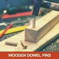 thumbnail image 5 of Uxcell Wooden Dowel Pins 11/4" x 1" (6mm x 25mm) Fluted Dowels for Crafts Furniture DIY Hardwood, 5 of 7