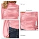 thumbnail image 4 of Blusa de manga larga para mujer, blusa informal cómoda y elegante con volantes fruncidos y mangas abullonadas para uso diario, 4 of 5