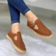 thumbnail image 1 of Sandalias sólidas para mujer Sandalias casuales bohemias con punta redonda plana Wmkox8yii FOPL2848, 1 of 4
