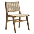 thumbnail image 3 of Modway Saoirse Woven Rope Wood Dining Side Chair in Walnut Natural, 3 of 10
