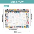 thumbnail image 2 of Doodle Faces A4 Pencil Pouch 3 Ring Zipper Pencil Pouches Pencil Case for Binder Cosmetic Bag 2 Pack, 2 of 6