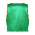 thumbnail image 2 of Yruioon Boys Halloween Cosplay Vest Kids Fancy Dress Up Costumes Open Front Golden Trim Waistcoat Green 16, 2 of 5