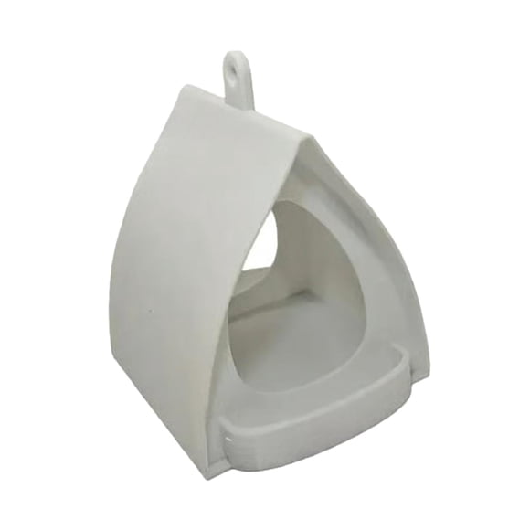 S SERENABLE Mangeoire à Oiseaux Ornement Décoratif Contenant de Nourriture pour Oiseaux pour Cour Extérieur Extérieur Blanc