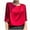 Red, variant on ABATAB Women's Half Sleeve Blouses Satin Silk Crewneck Shirts Casual Loose Elegant Work Trendy Tunic Tops
