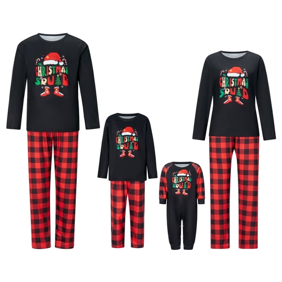 Pijamas familiares navideños Fiomva, pijamas navideños a juego, ropa de dormir navideña, conjunto de pijamas para parejas, niños y bebés