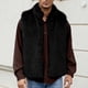 thumbnail image 4 of Chaleco con capucha de piel sintética para hombre Wancir, chaqueta corta, abrigo sin mangas, 4 of 7