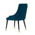thumbnail image 2 of Manhattan Comfort Eda Dining Chair with Solid Wood Frame in Midnight Blue, 2 of 6