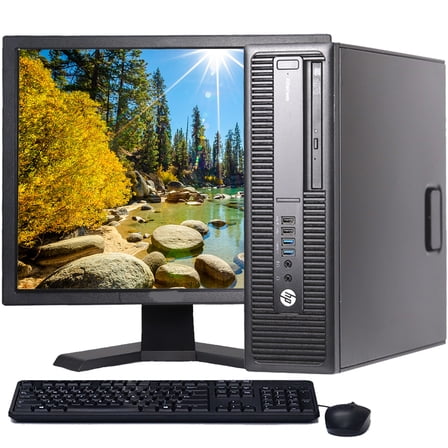 Restored HP G1 Desktop Computer Core i3 3.40Ghz 16GB Memory 500GB Hard Drive Windows 10 Wi-Fi 17" LCD (Refurbished)