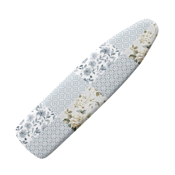 HELLHERO Gray Floral Patchwork Ironing Board Protector Cover Washable Iron Board Cover Polyester Fiber Fabric