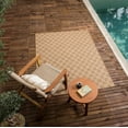 thumbnail image 2 of BoutiqueRugs Kuval Checkered Outdoor Area Rug - Outdoor Safe - Camel - 2'7" x 4', 2 of 19
