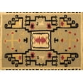 thumbnail image 1 of Ahgly Company Indoor Rectangle Abstract Brown Modern Area Rugs, 5' x 8', 1 of 4
