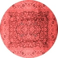 thumbnail image 1 of Ahgly Company Indoor Round Oriental Red Industrial Area Rugs, 7' Round, 1 of 4