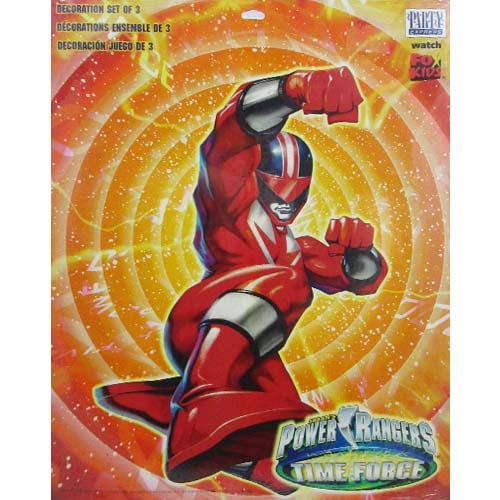Power Rangers Vintage 2001 'Time Force' Cutout Decorations (3ct)