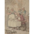 thumbnail image 2 of Thomas Rowlandson 14x18 Black Ornate Wood Framed Double Matted Museum Art Print Titled - The Glutton (ca. 1780-1825), 2 of 5