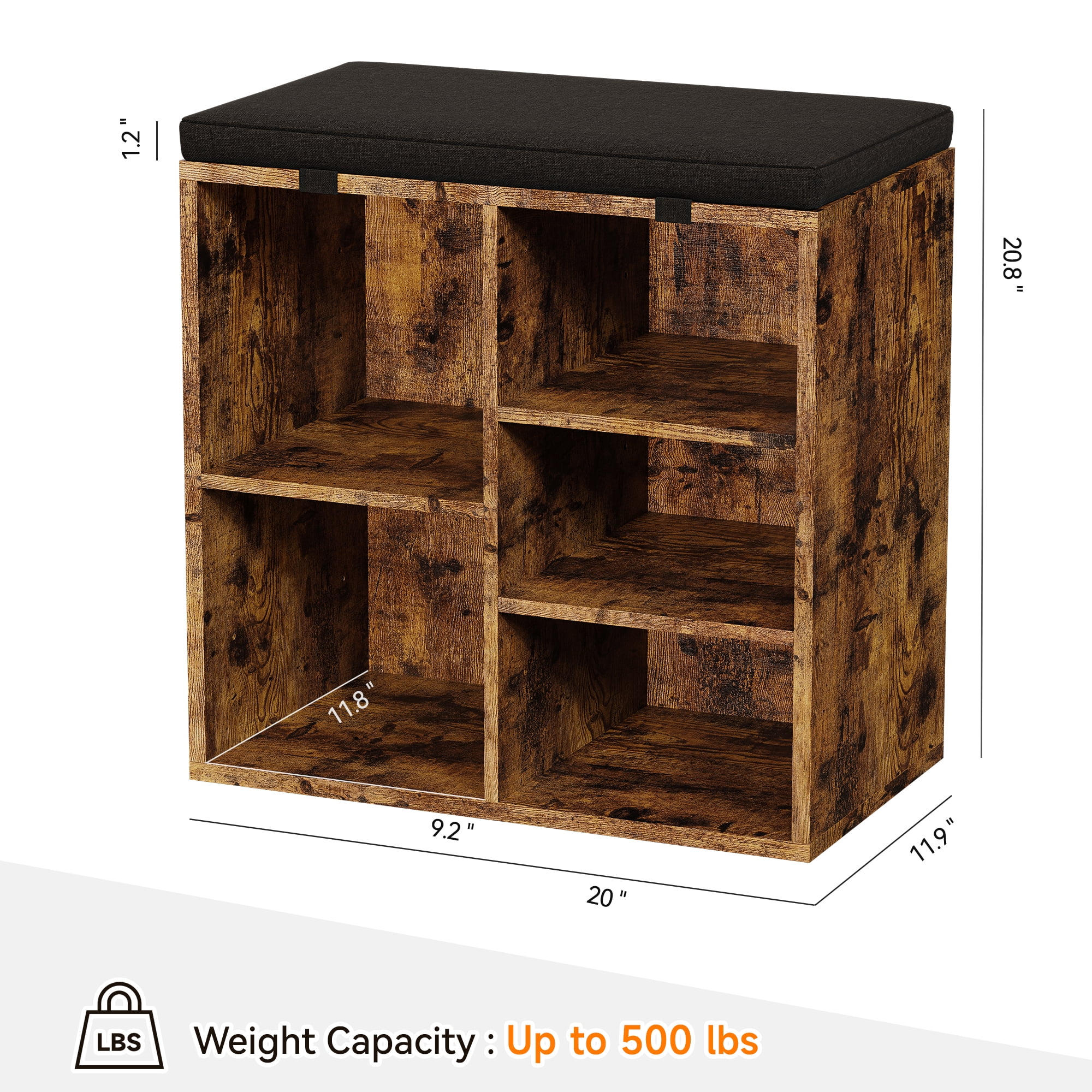 Buy Wholesale QI003280L Wooden Shoe Cubicle Storage Entryway Bench with  Soft Cushion for Seating