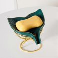 thumbnail image 3 of Soap Dish, Self-Draining Jewelry Holder, Fishtail Soap Dish (green), 3 of 5