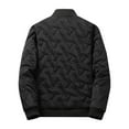 thumbnail image 4 of hopeusnice Men's Winter Fleece Lined Quilted Bomber Jacket Warm Thickened Outwear Coats Thermal Outwear with Pockets Black L, 4 of 5